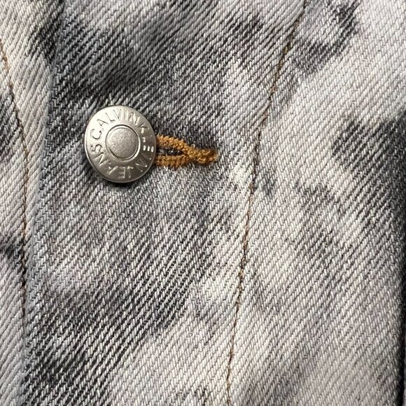 Calvin Klein Gray Trucker Denim Jacket, M - Picture 3 of 9